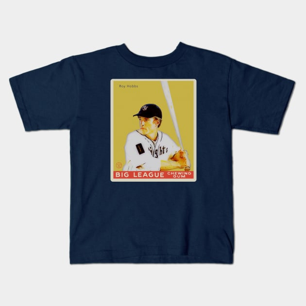 Roy Hobbs 1933 Goudey & Co. Baseball Card Kids T-Shirt by Tomorrowland Arcade